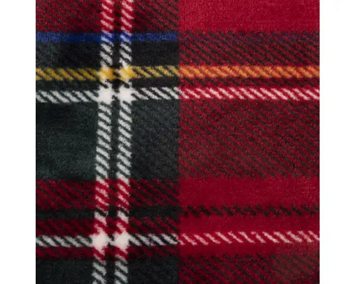 Plaid natalizio tartan rosso in flanella 150 × 200 cm – Kaemingk