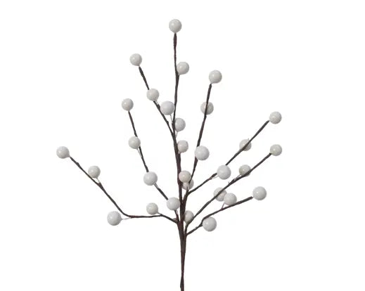 Rametto natalizio con bacche bianche 26 cm – Kaemingk