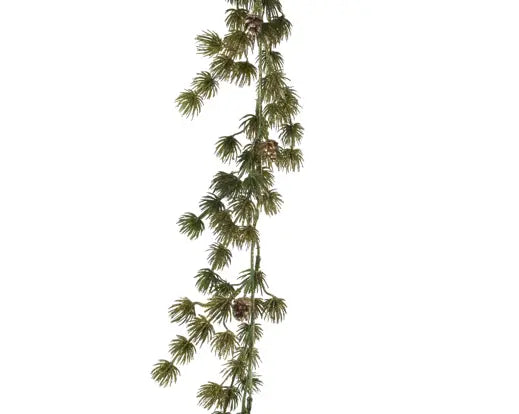 Ghirlanda natalizia di pino con pigne e glitter 180 cm – Everlands