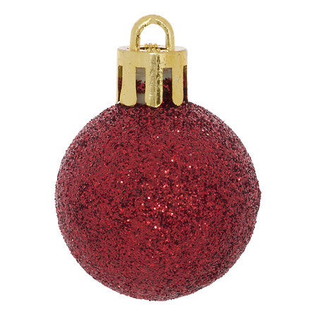Palline di Natale granata Ø 3 cm – set da 18
