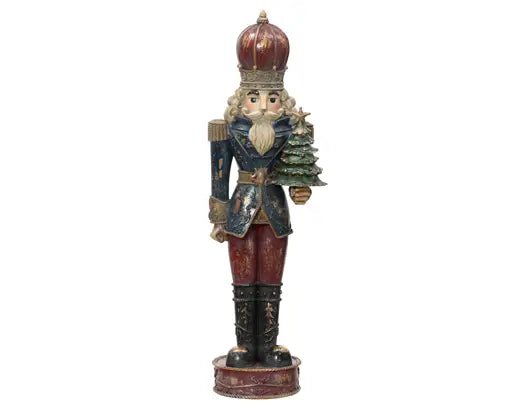 Schiaccianoci natalizio con albero in resina 60 cm – Kaemingk