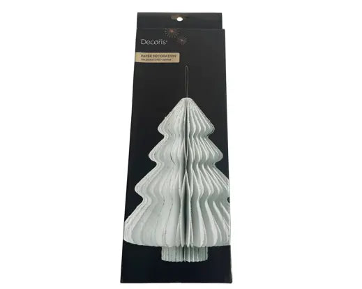 Albero di Natale in carta bianca con glitter champagne 40 cm – Kaemingk