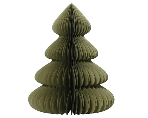 Albero di Natale in carta verde con glitter champagne 60 cm – Kaemingk