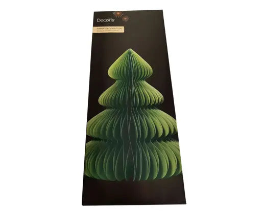 Albero di Natale in carta verde con glitter champagne 60 cm – Kaemingk