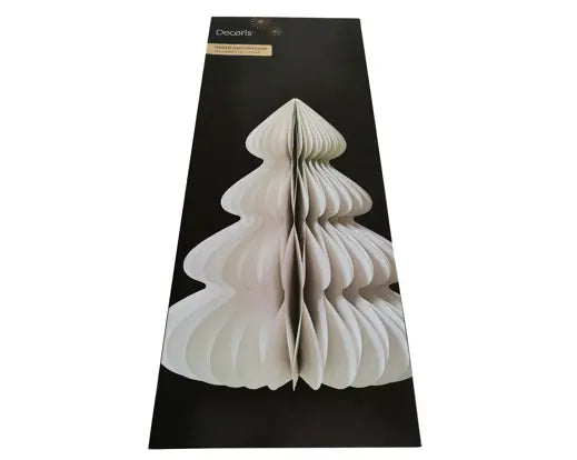 Albero di Natale in carta bianca con glitter champagne 90 cm – Kaemingk