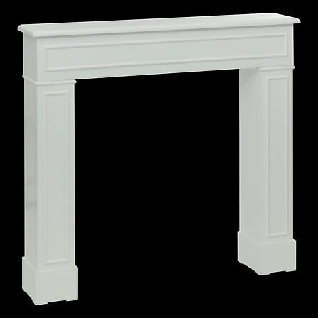 Cornice camino decorativa bianca in MDF 103 × 20 × 96 cm