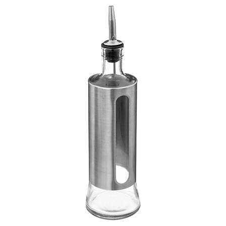 Bottiglia per olio e aceto in vetro e acciaio inox 500 ml