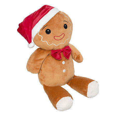 Pupazzo pan di zenzero natalizio in peluche – 60 cm