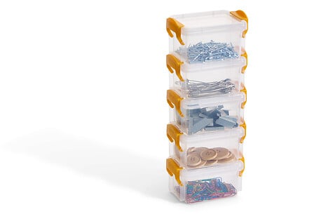Mini contenitori trasparenti con chiusura a clip – assortiti