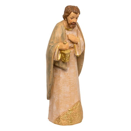 Presepe in resina con 10 personaggi fino a 15 cm