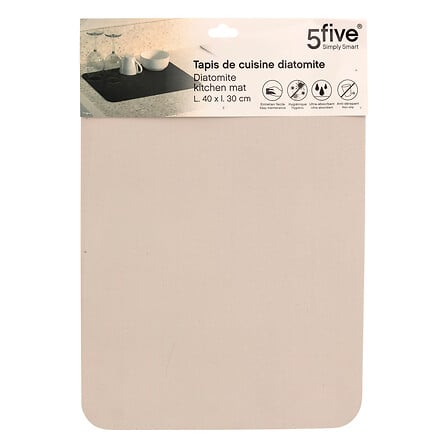 Tappetino scolapiatti flessibile con diatomite 40 x 30 cm assortito