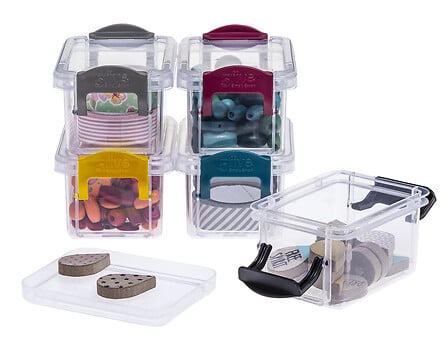 Mini contenitori trasparenti con chiusura a clip – assortiti