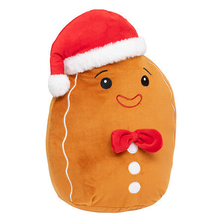 Peluche natalizio pan di zenzero Squishy con cappello rosso