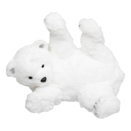 Orso polare natalizio bianco sdraiato – 28 × 21 × 21 cm