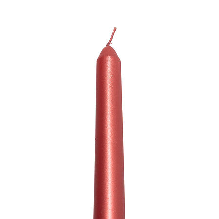 Set 4 candele a stelo rosso satinato – 25 cm
