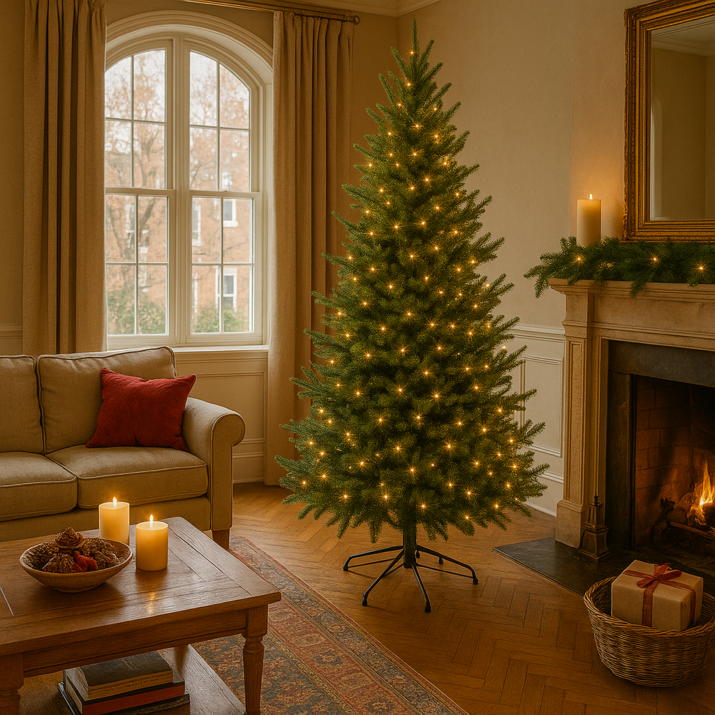 Albero di Natale Cornelius classico realistico 180 cm LED