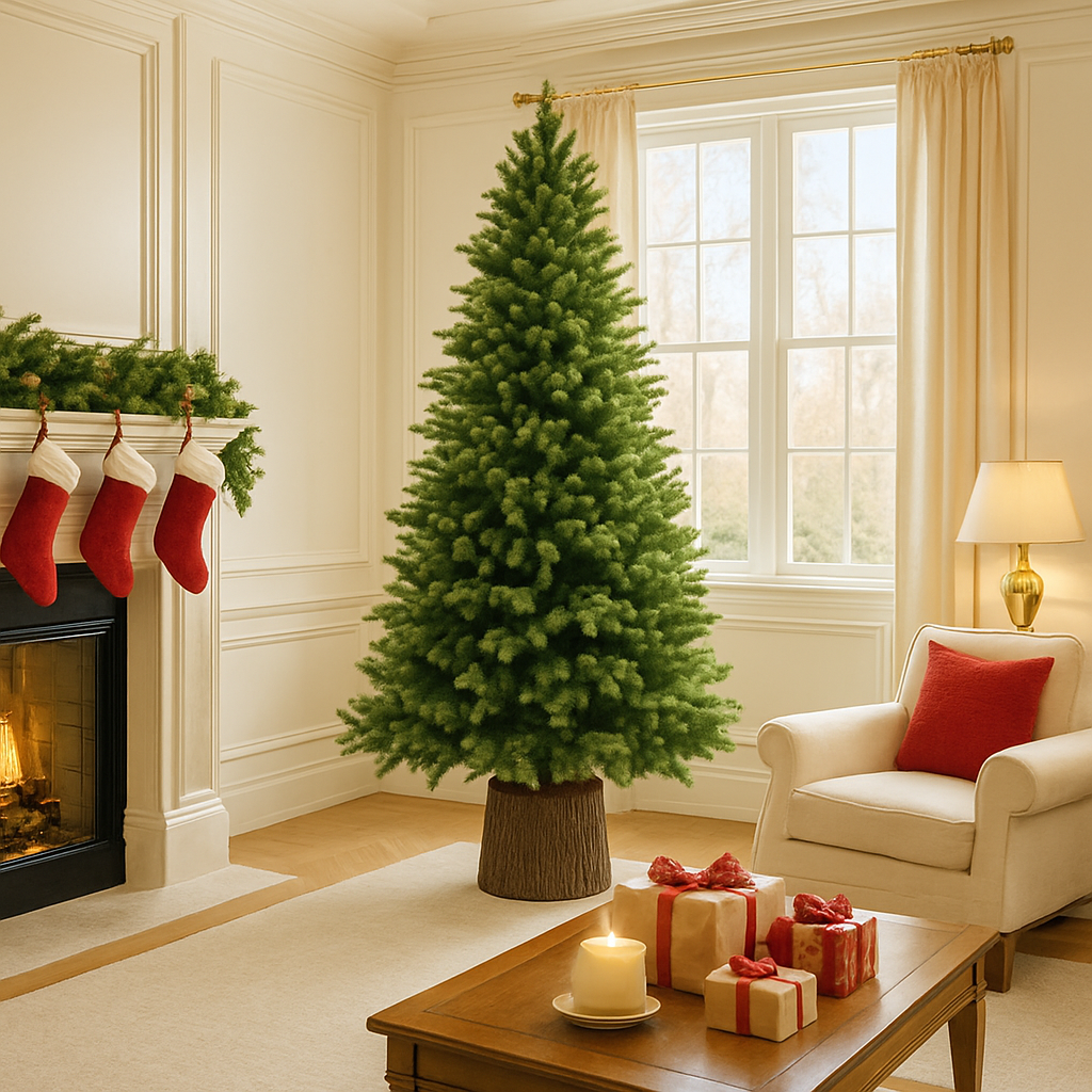 Albero di Natale Gilley con tronco 210 cm