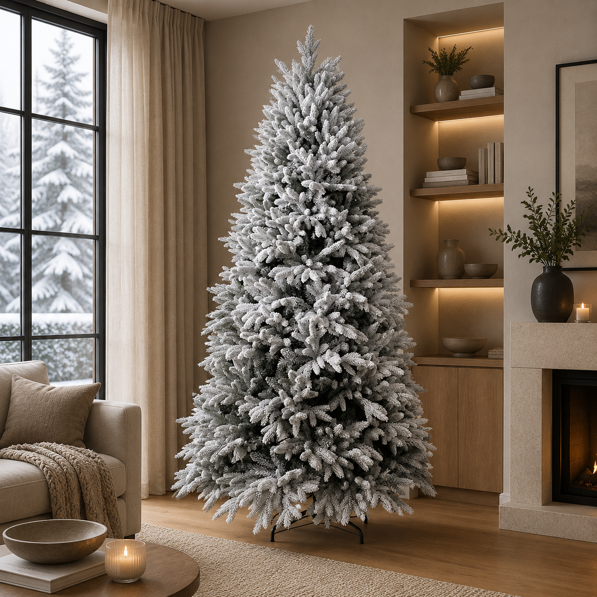 Albero di Natale Kennedy Innevato 210 cm