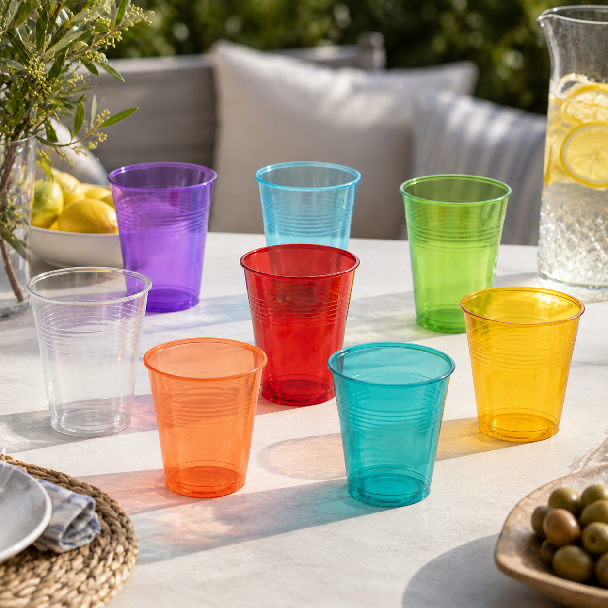 Bicchiere in polistirene 36 cl riutilizzabile colori assortiti – Party