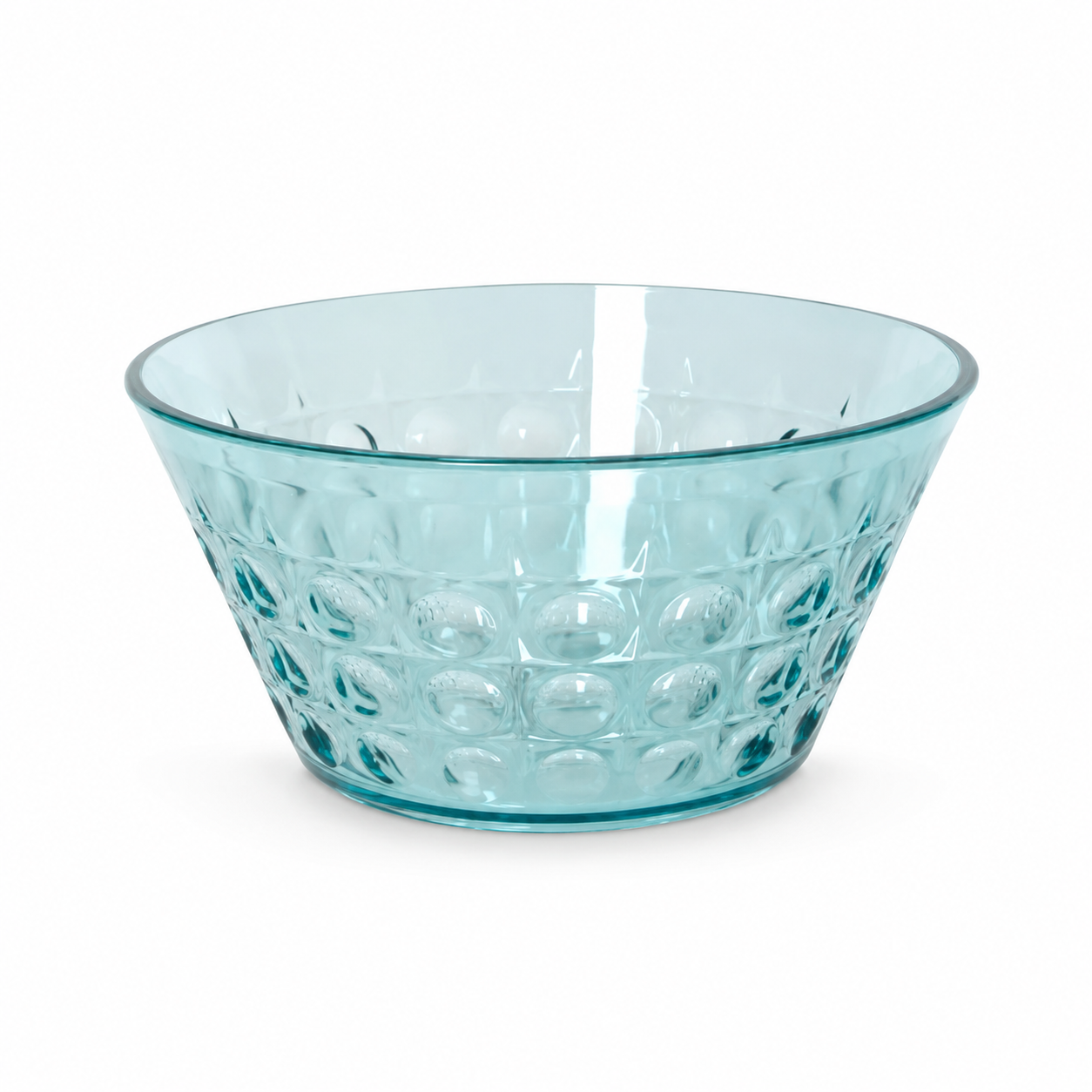 Ciotola tonda in plastica azzurra semitrasparente con texture a bolle – Riviera Bowl