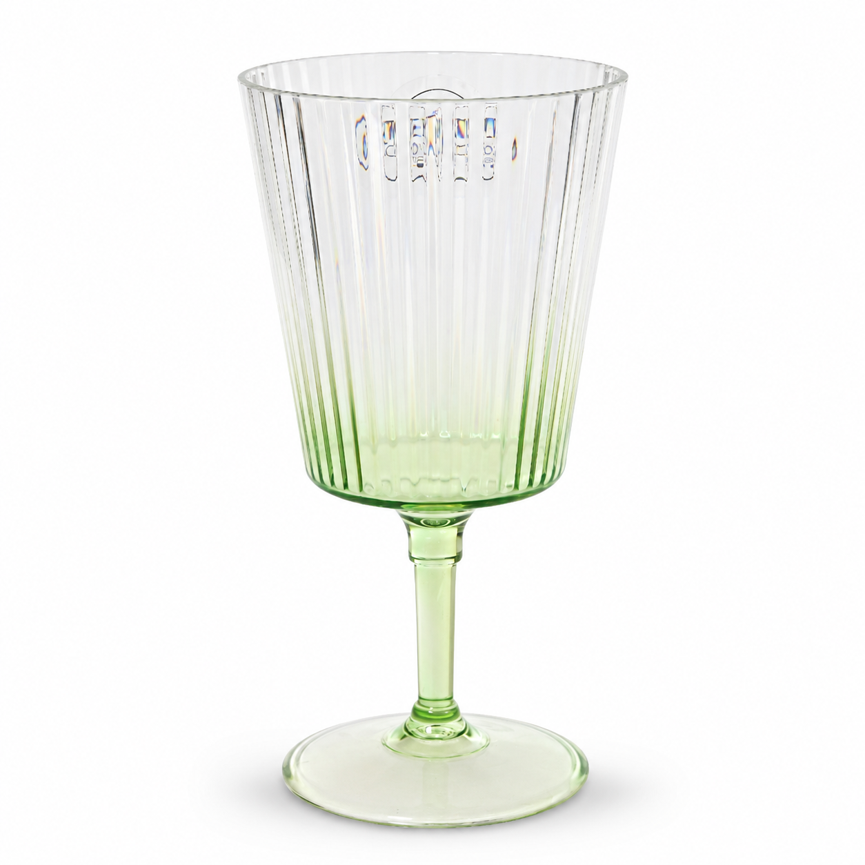 Calice da vino in plastica verde con texture a bolle – Riviera Verde