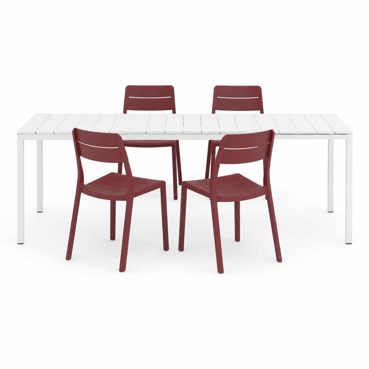 Sedia da giardino monoblocco stile bistrot color borgogna – Cassia