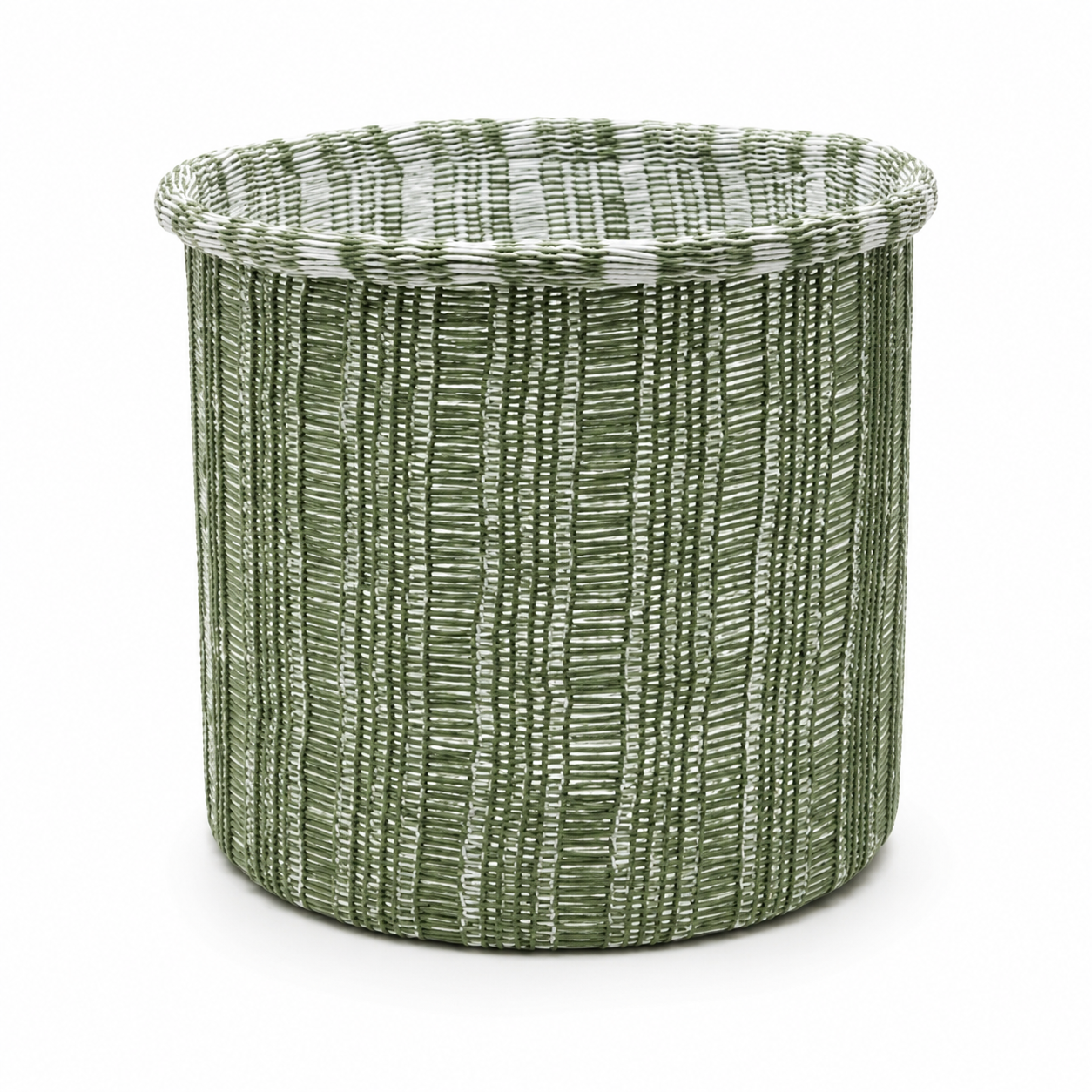 Cesto in rattan intrecciato verde 28x32cm – Danfield