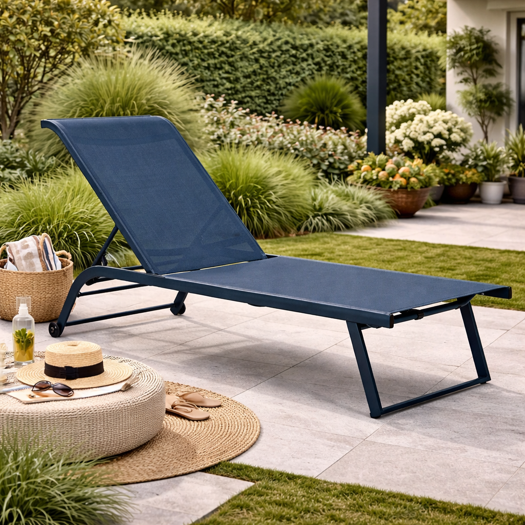 Lettino Taylor blu navy