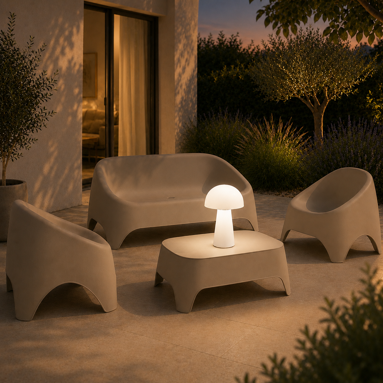 Lampada da tavolo in policarbonato colori assortiti – Idrial