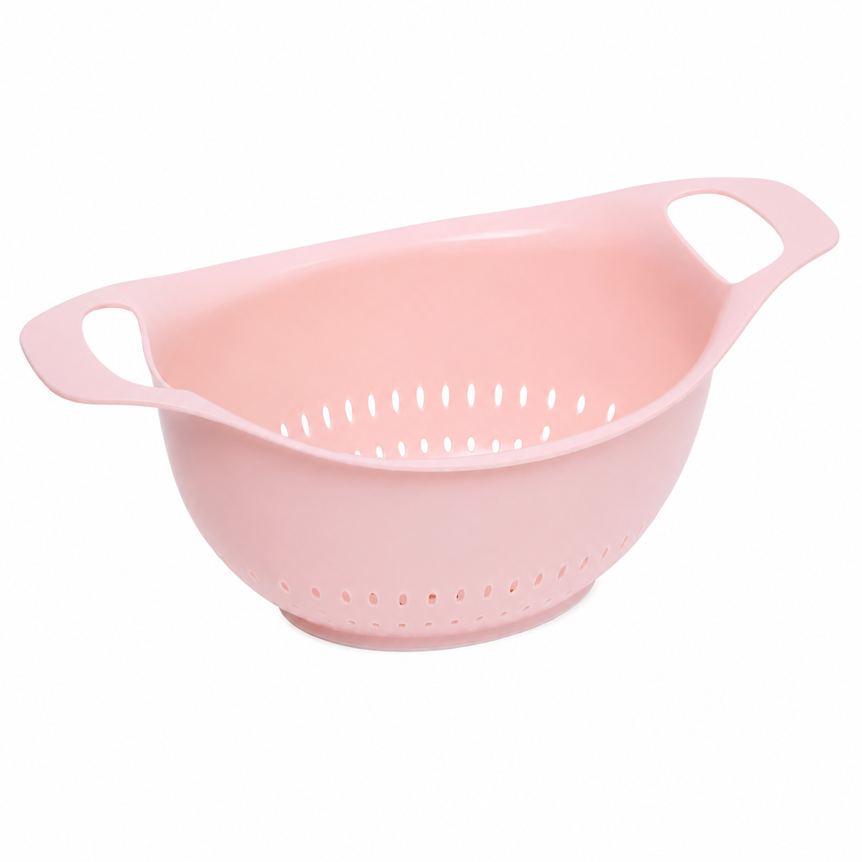 Colino ovale in polipropilene rosa con manici 33 cm – Pastel