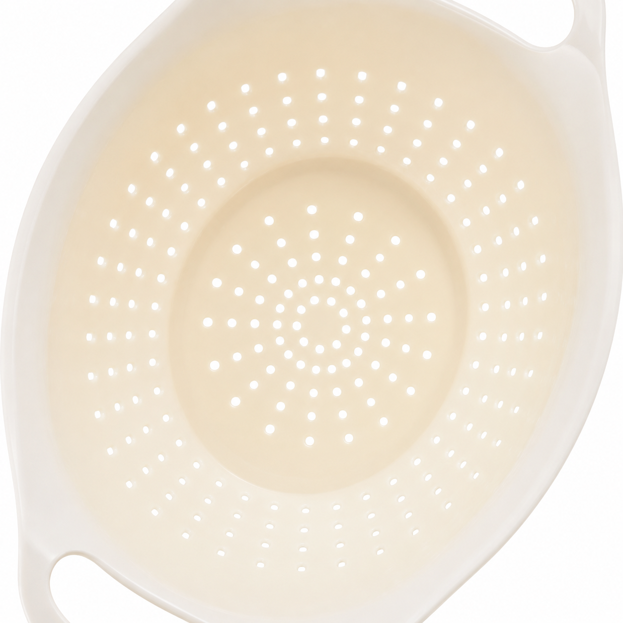 Colino ovale in polipropilene beige con manici 33 cm – Poly