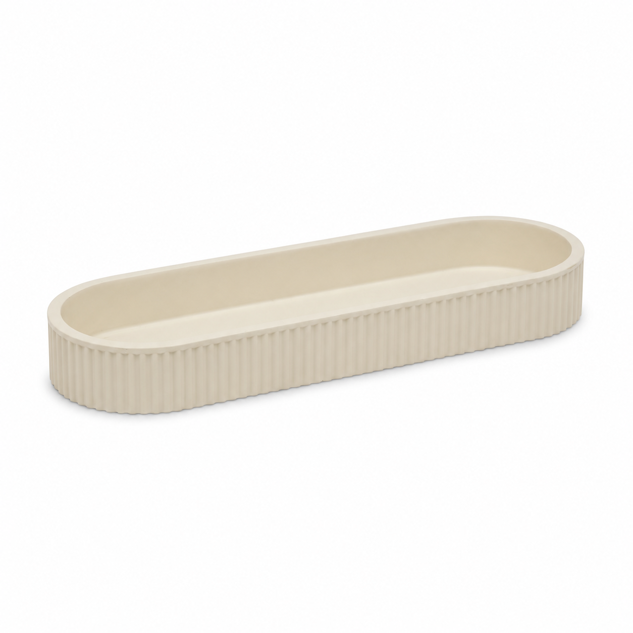 Set 2 dispenser sapone con vassoio in poliresina beige 375 ml – Terra Duo