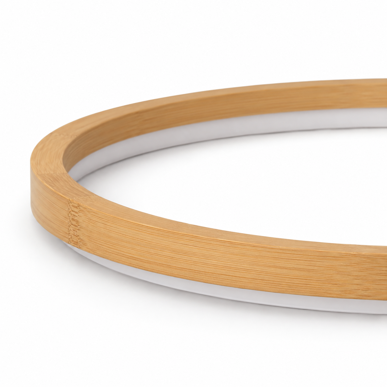 Lampada a sospensione LED ad anello in bambù naturale – Finn