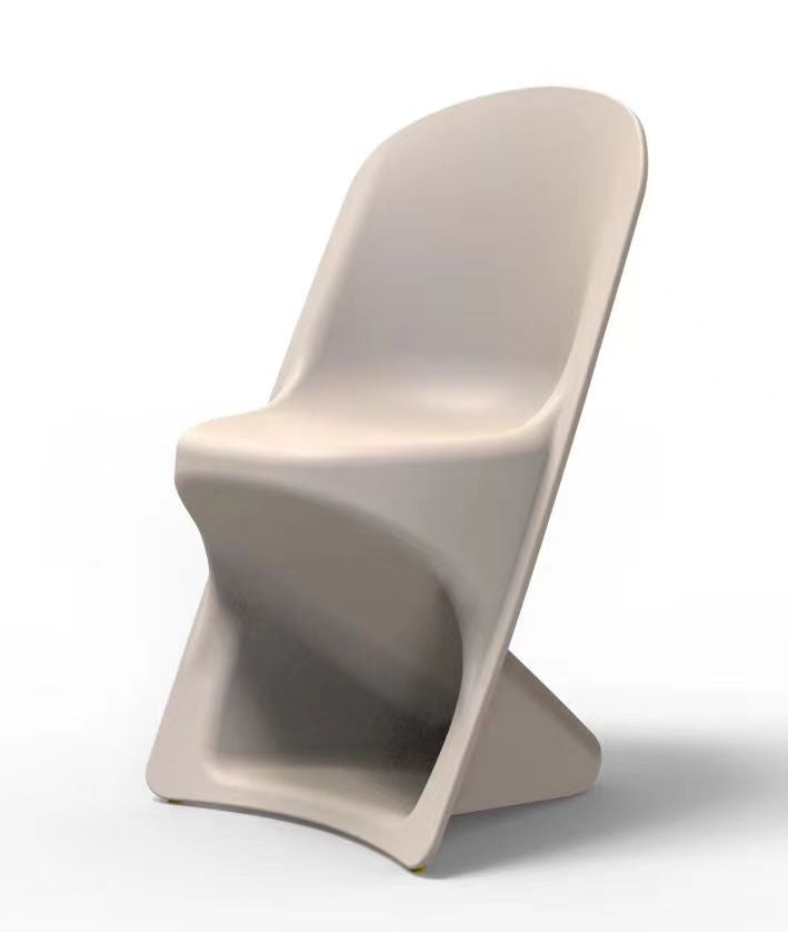 Sedia da giardino dal design sinuoso sabbia – Twist