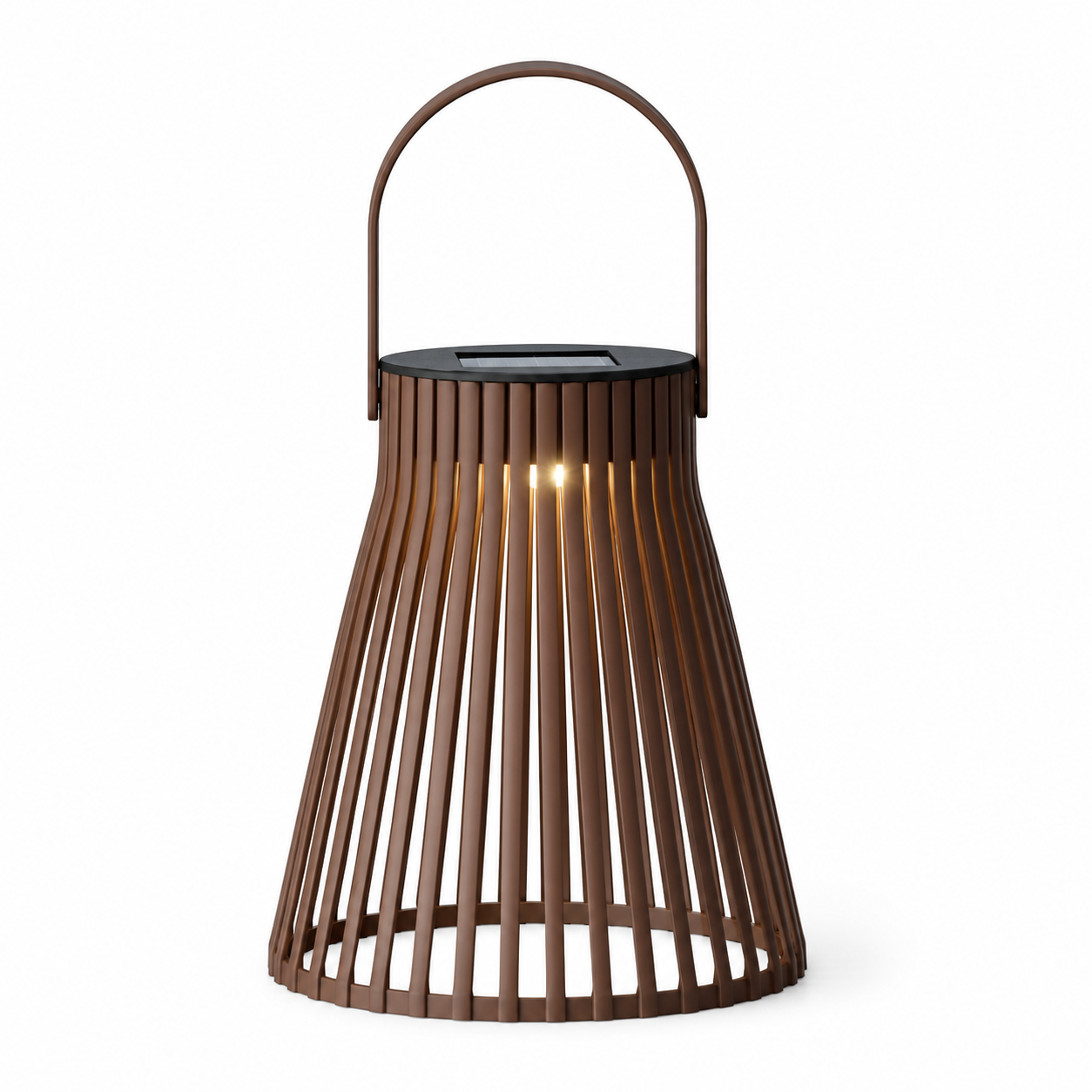 Lanterna solare a gabbia in plastica colori assortiti – Ø14,5 x H18,5 cm