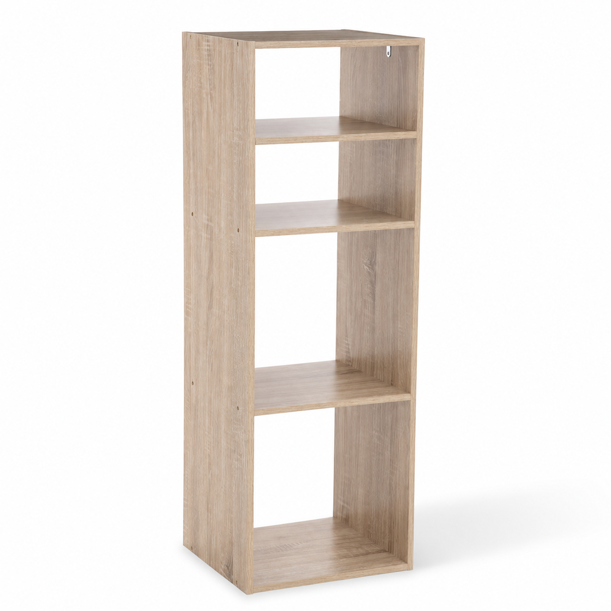 Scaffale a colonna 4 vani in pannello effetto rovere naturale 34,5x32x100,5 cm – Mix’n Modul