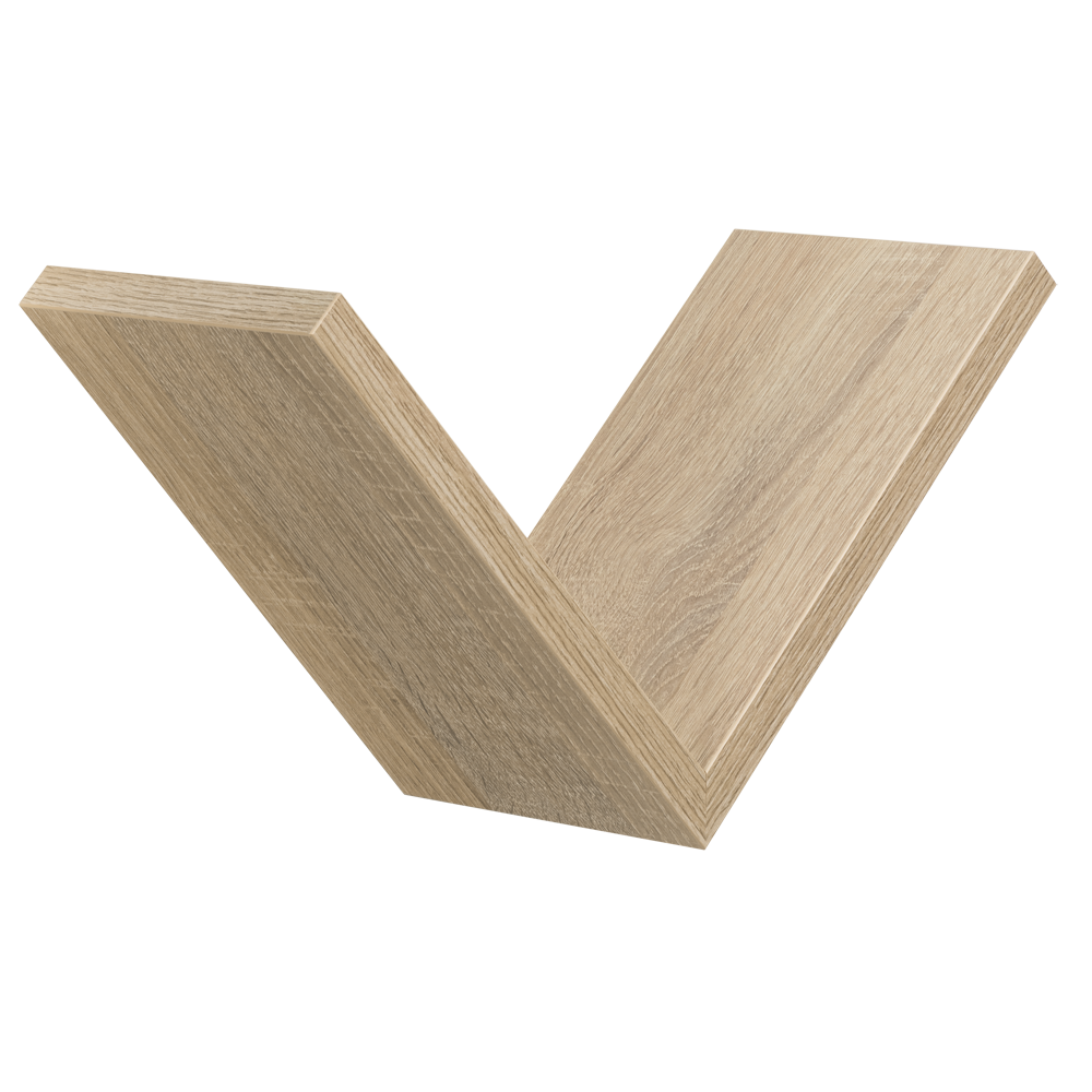 Mensola a parete a V effetto rovere Sonoma 25x25 cm – Ali