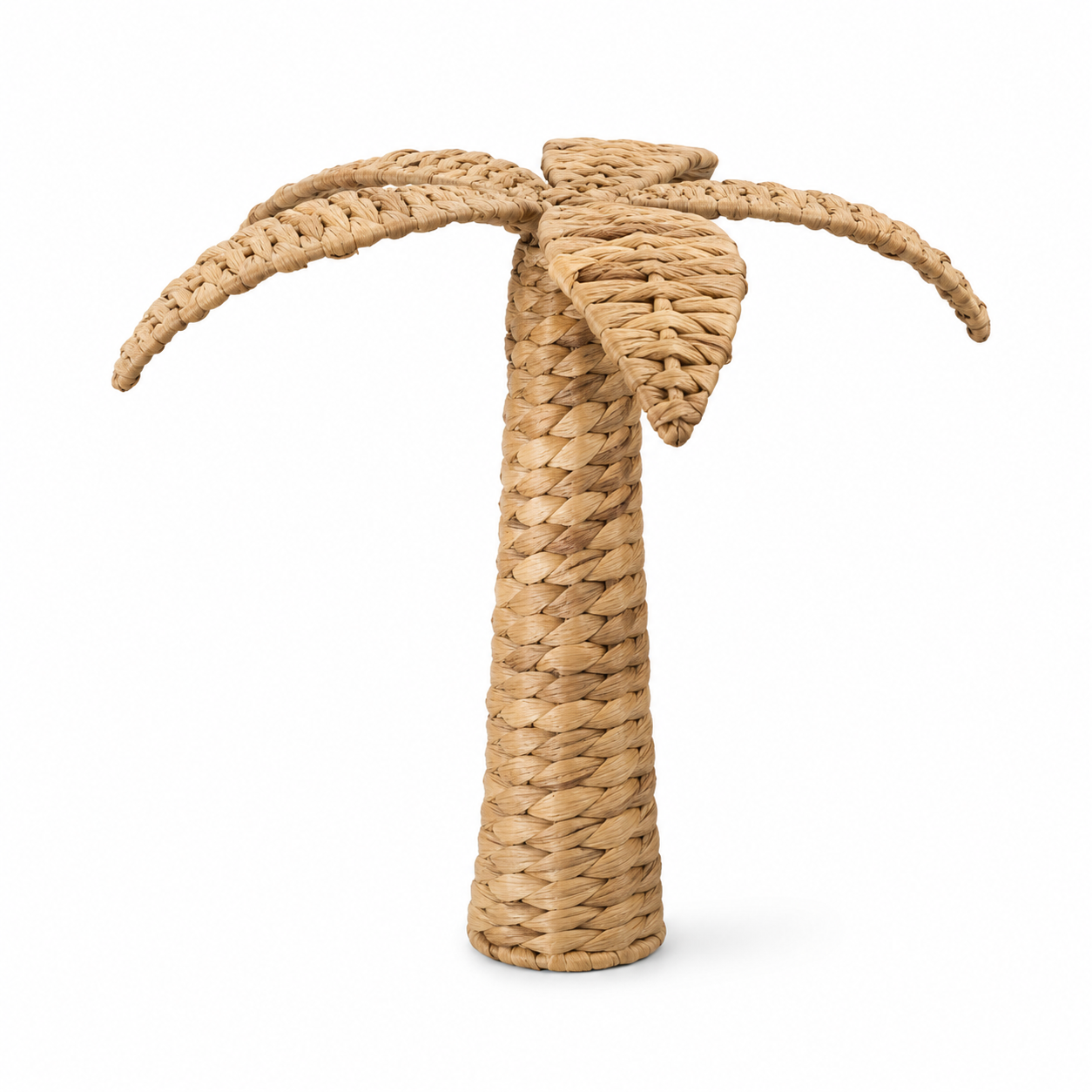 Palma decorativa in giacinto d'acqua intrecciato H35cm