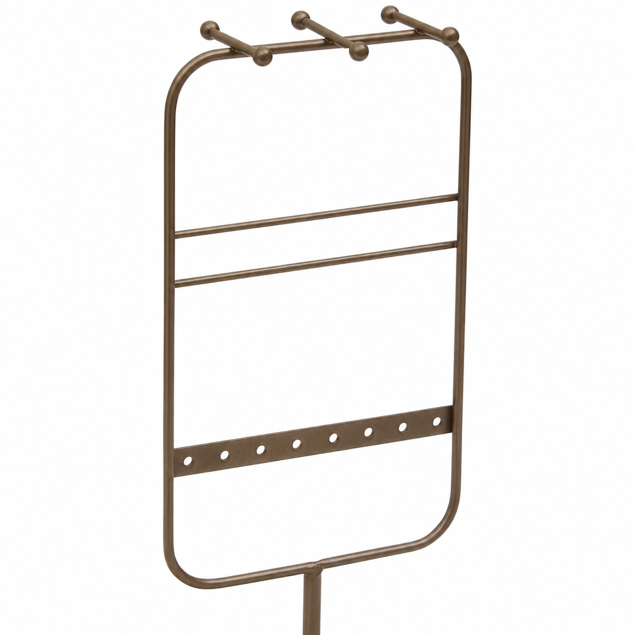 Porta gioielli con specchio rotondo e base in pietra beige – Come