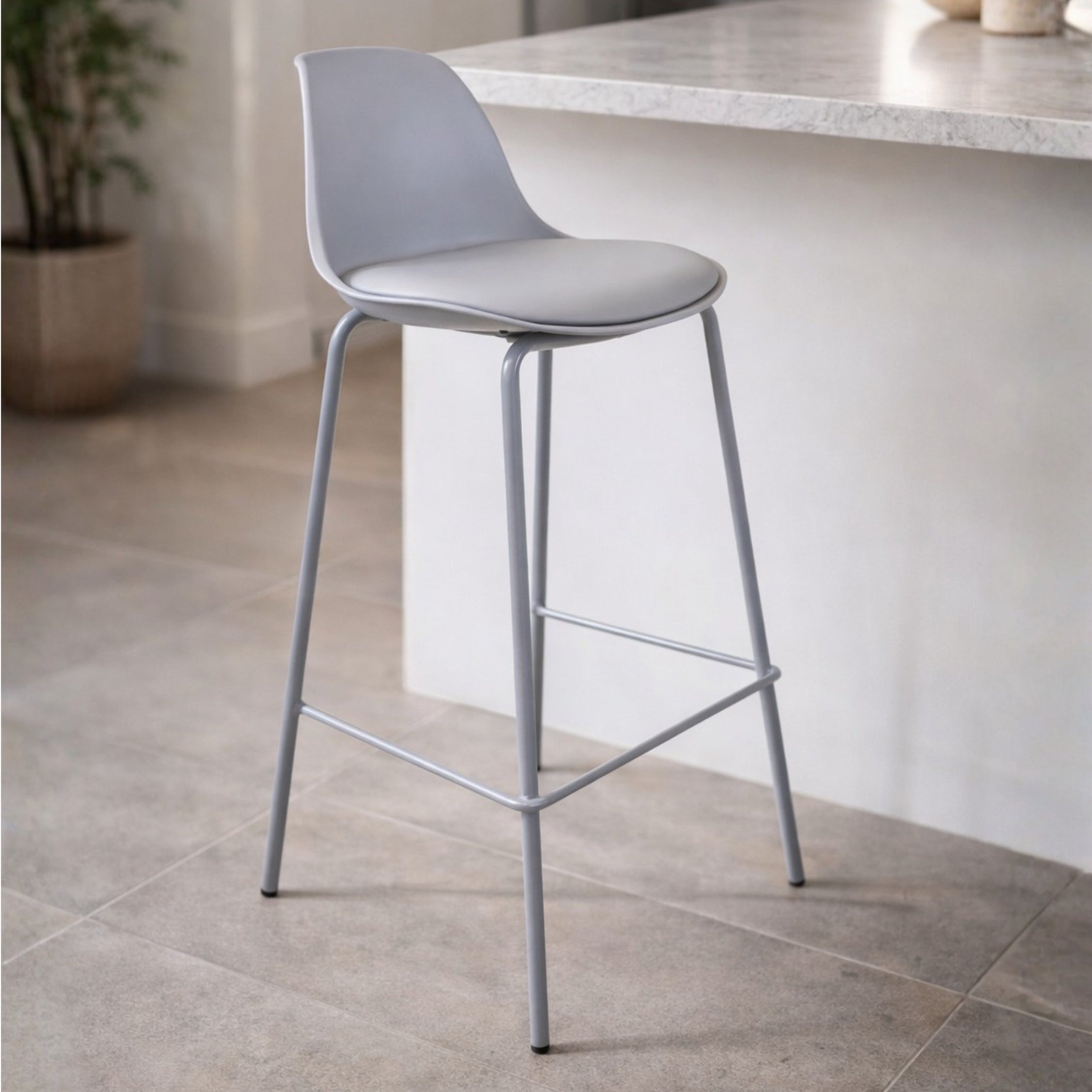 Sgabello Flora Grigio