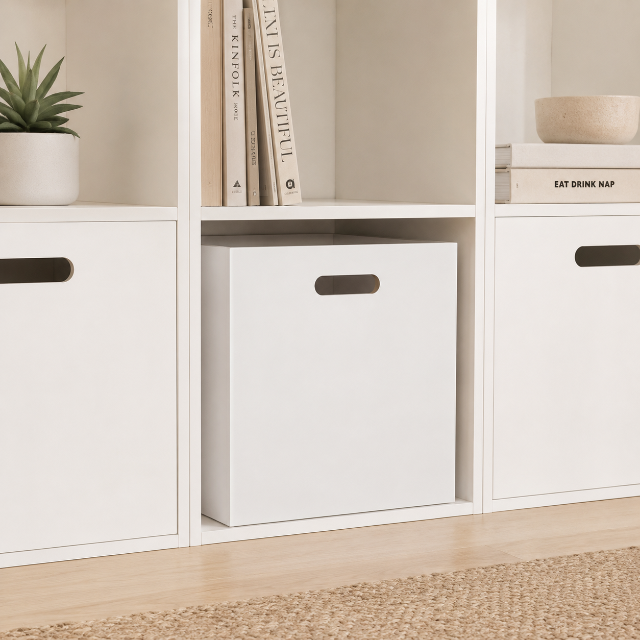 Scatola contenitore cubica in MDF bianco 31x31x31 cm – Mix'n Modul