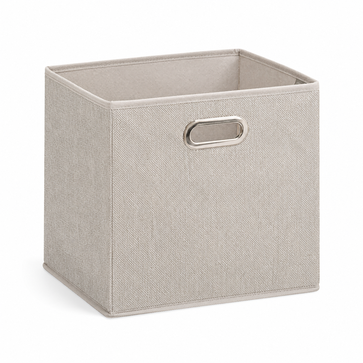 Scatola contenitore in tessuto beige chiné 31x31 cm – Mix'n Modul