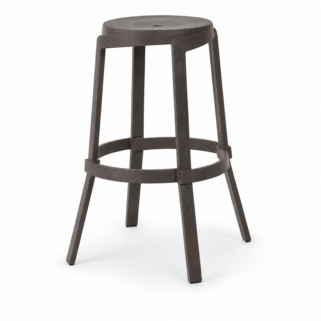 Sgabello alto da bar da giardino impilabile color terra – Stack Maxi