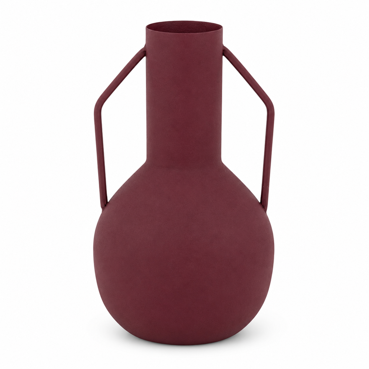 Vaso in acciaio impermeabile rosso rubino con manici H20cm – Sylvain ruby red