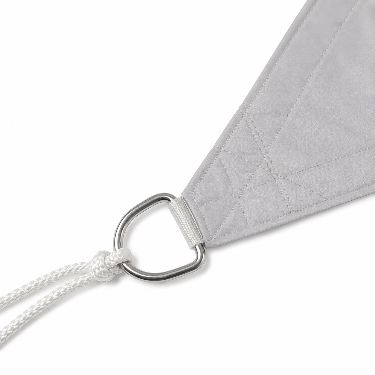 Vela ombreggiante triangolare in poliestere bianco 2x2x2 m – Curacao