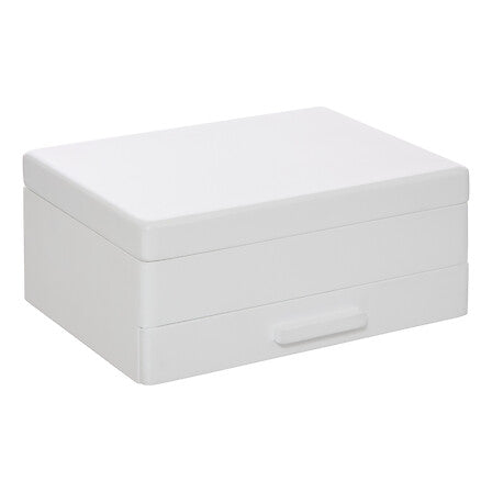 Portagioie bianco in MDF con 13 scomparti, 21 cm