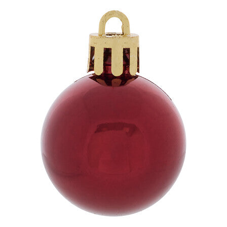 Palline di Natale granata Ø 3 cm – set da 18