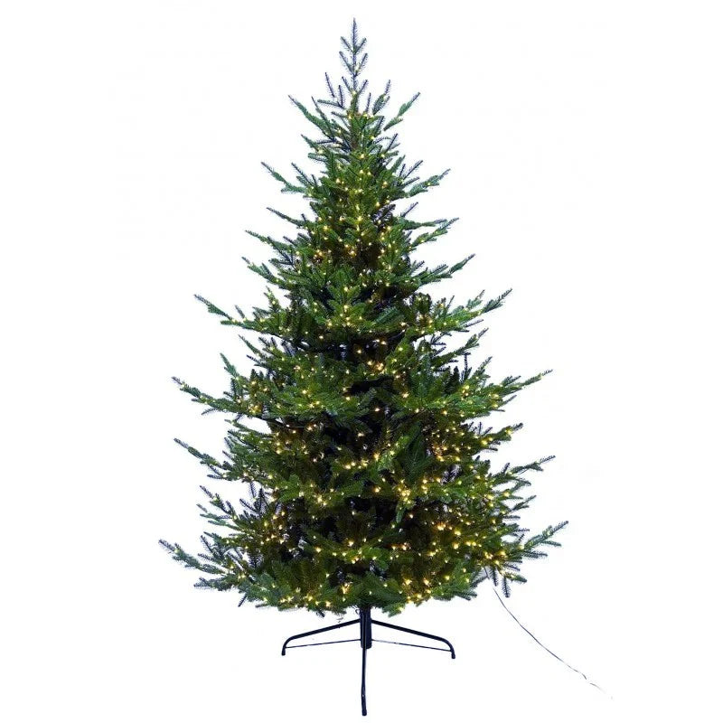 Albero di Natale Cornelius classico realistico 180 cm LED