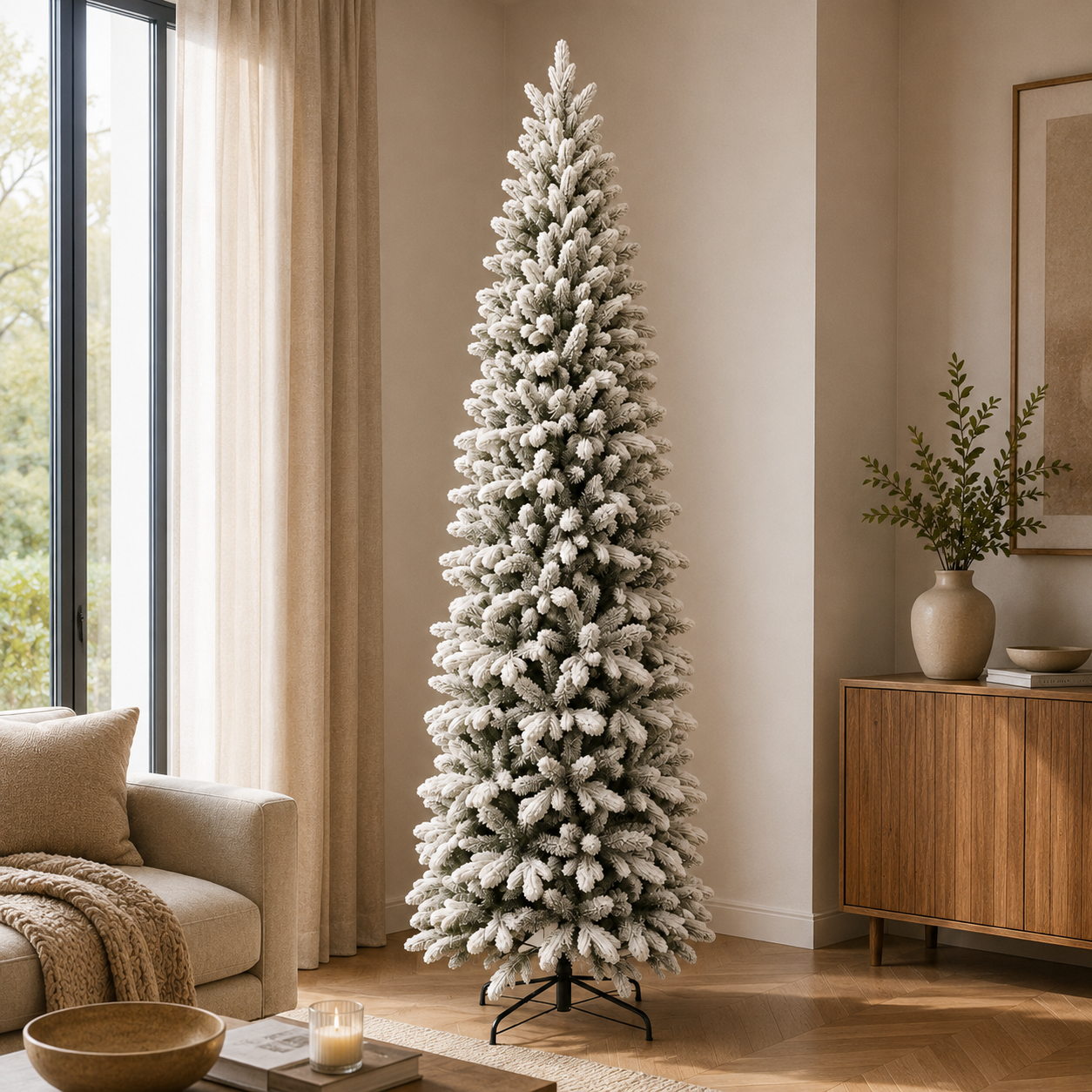 Albero di Natale Baden innevato 240 cm