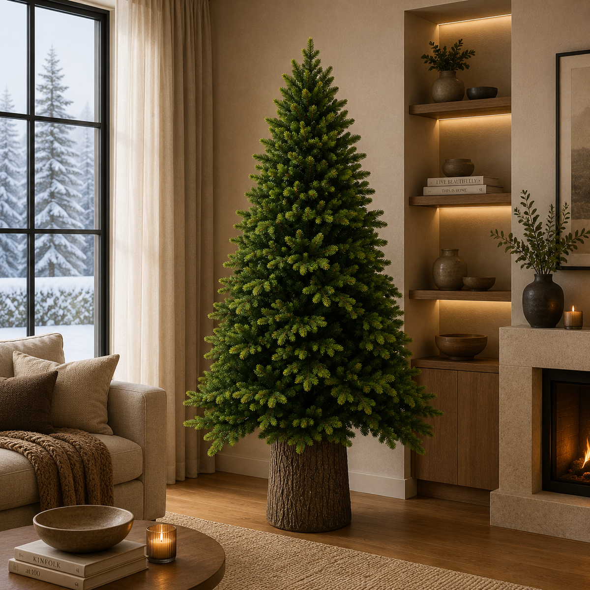 Albero di Natale Gilley con tronco 240 cm